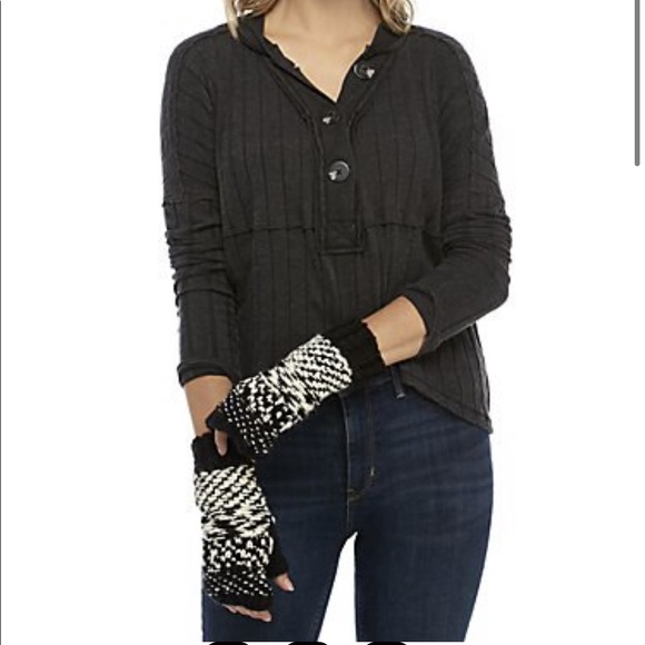 Free People Keep Knit Cozy Fingerless Gloves - Picture 6 of 9